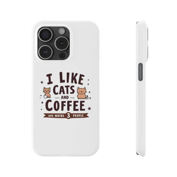 Cute Cat Slim Phone Cases - Coffee Lovers' Must-Have Gift - Image 15