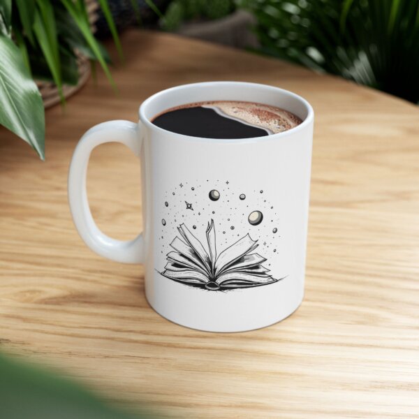 Cosmic Background Stars Ceramic Mug - Astronomy Enthusiasts