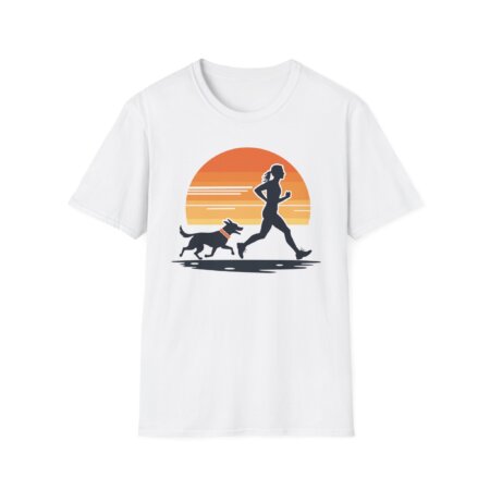 Sunset Run T-Shirt - Fitness Enthusiasts & Pet Lovers