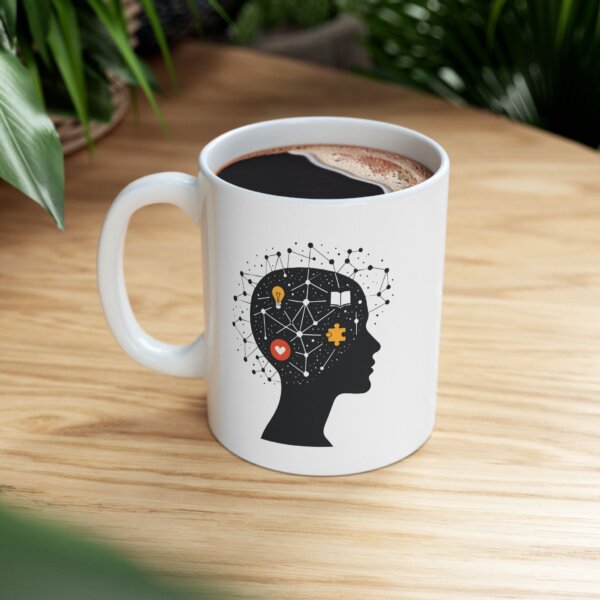 Abstract Mind Ceramic Mug - Connection Symbolism for Enthusiasts