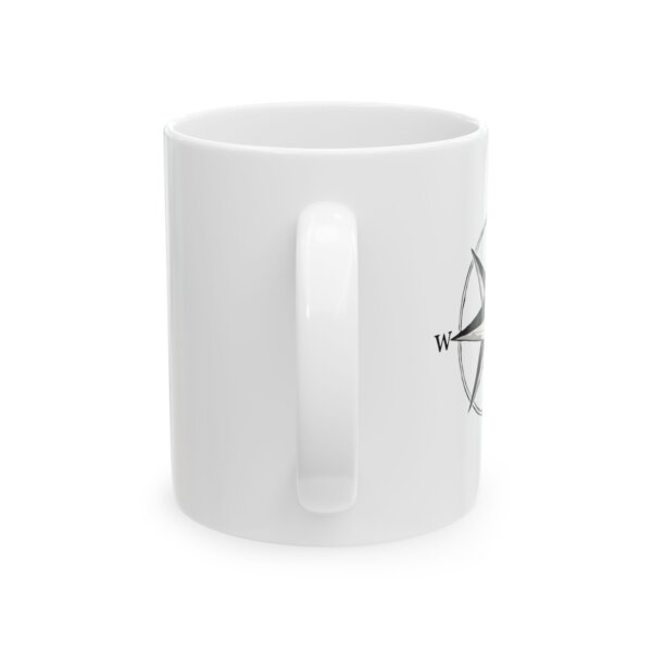 Artistic Compass Ceramic Mug - Perfect Gift for Adventure Enthusiasts - Image 2