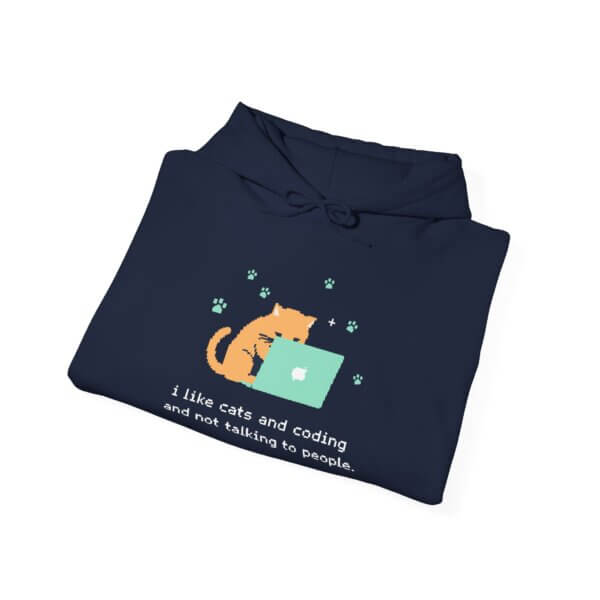 Cute Cat Laptop Hoodie - For Cat & Tech Lovers - Image 4