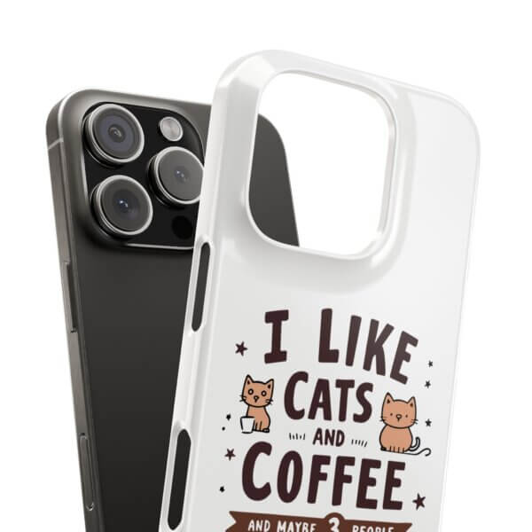 Cute Cat Slim Phone Cases - Coffee Lovers' Must-Have Gift - Image 18