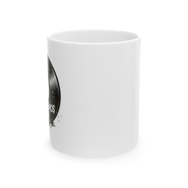 Cosmic Vinyl Record Ceramic Mug - Perfect for Space Enthusiasts - Image 2