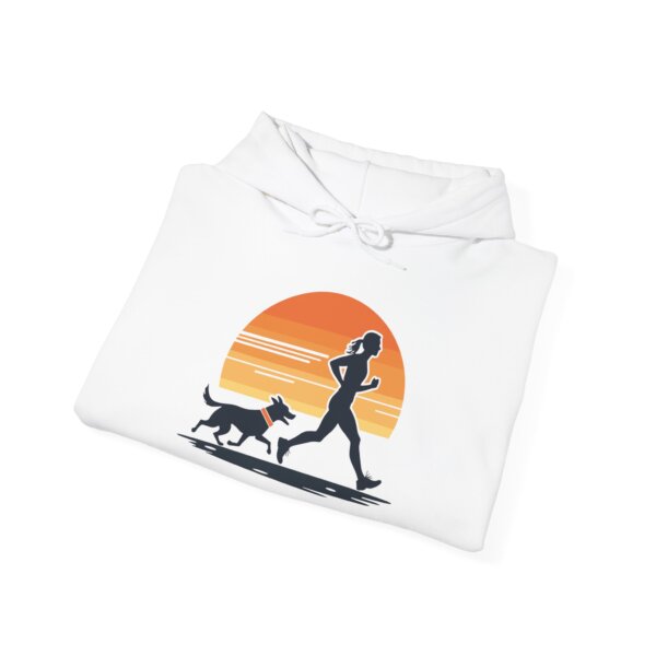 Sunset Run Hoodie - Dynamic Fitness Motivation for Pet Lovers - Image 3