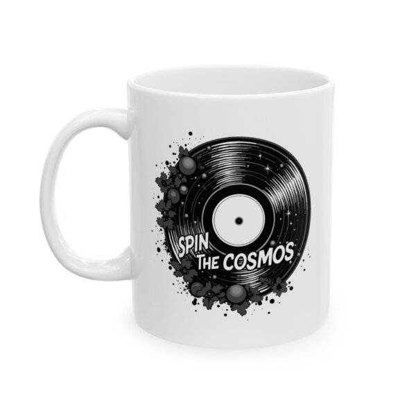 Cosmic Vinyl Record Ceramic Mug - Perfect for Space Enthusiasts