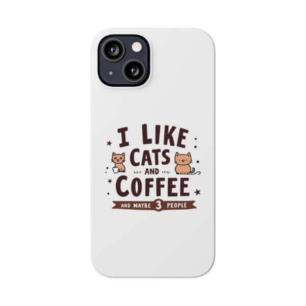 Cute Cat Slim Phone Cases - Coffee Lovers' Must-Have Gift - Image 2