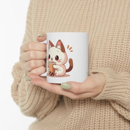 Kawaii Cat Boba Mug