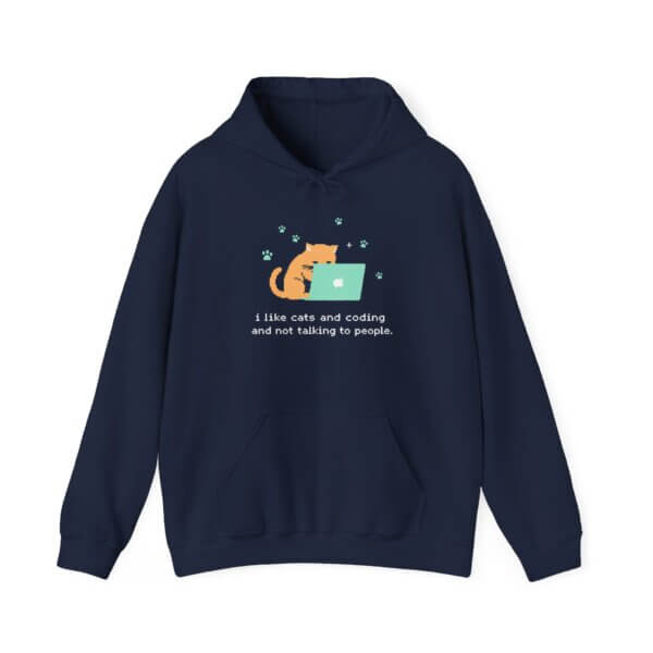 Cute Cat Laptop Hoodie - For Cat & Tech Lovers - Image 2