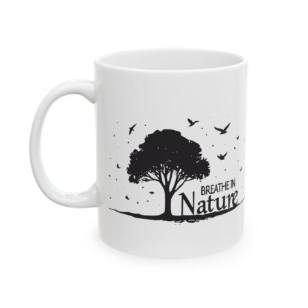 Nature-Themed Ceramic Mug - Perfect for Birdwatchers and Coffee Enthusiasts