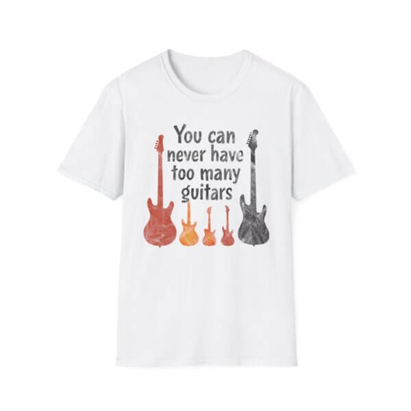 Multicolor Guitars T-Shirt - For Guitar Enthusiasts & Sellers - Image 2