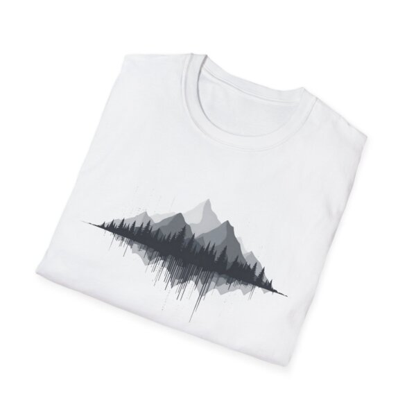 Nature Enthusiast Black & White Mountain T-Shirt - Image 3