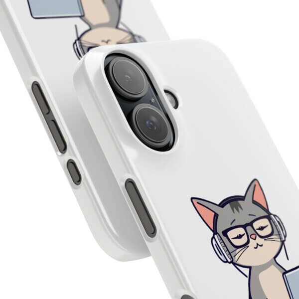 Tech-Loving Cat Slim Phone Cases - Unique Pet & Tech Design - Image 17