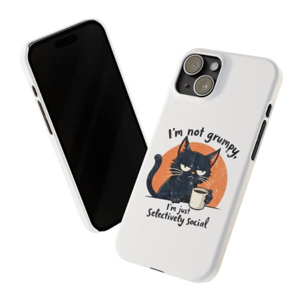 Not Grumpy, Just Selectively Social Slim Phone Case - Image 6