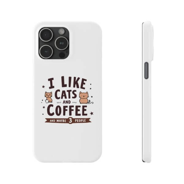 Cute Cat Slim Phone Cases - Coffee Lovers' Must-Have Gift - Image 16