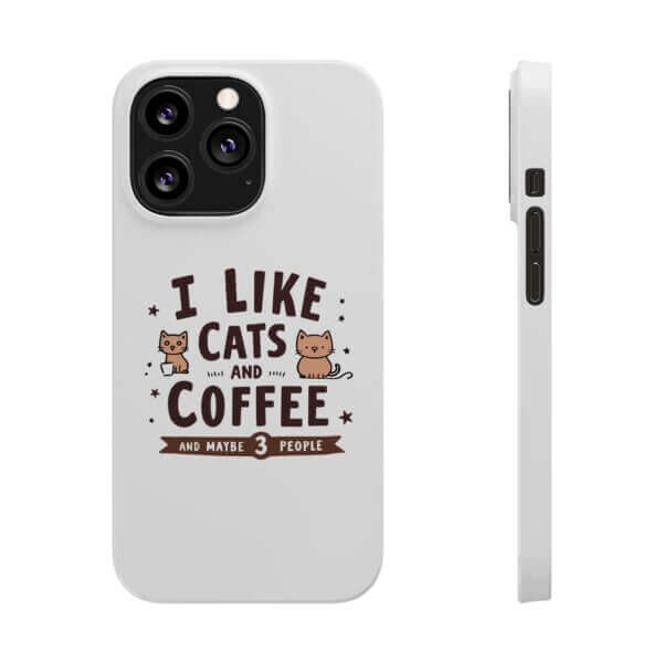 Cute Cat Slim Phone Cases - Coffee Lovers' Must-Have Gift - Image 4