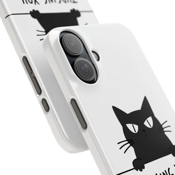 Judging You Silently Cat Slim Phone Case - Image 44