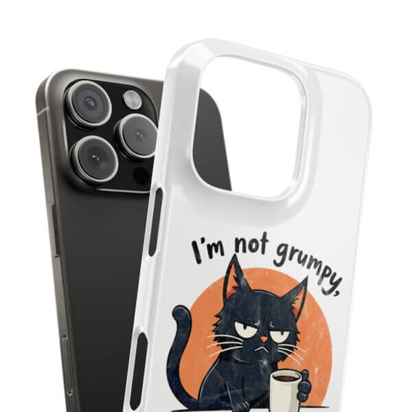 Not Grumpy, Just Selectively Social Slim Phone Case - Image 42