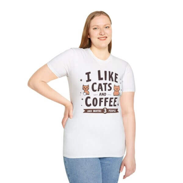 Cats & Coffee T-Shirt - Humorous Gift for Cat Lovers and Coffee Enthusiasts - Image 4