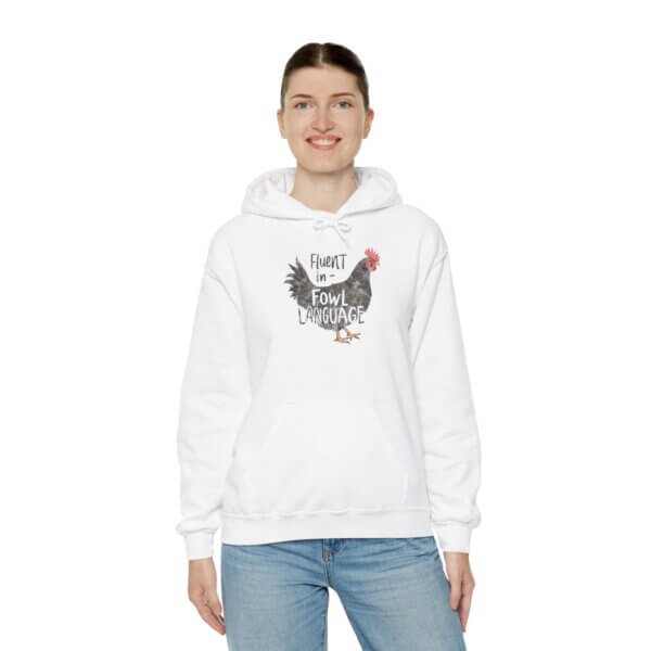 Cozy and Cluckin' Funny Chicken Hoodie - Image 4