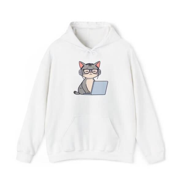 Tech-Oriented Cat Hoodie - Perfect for Pet Lovers & Tech Enthusiasts