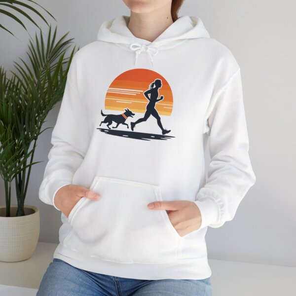 Sunset Run Hoodie - Dynamic Fitness Motivation for Pet Lovers - Image 4