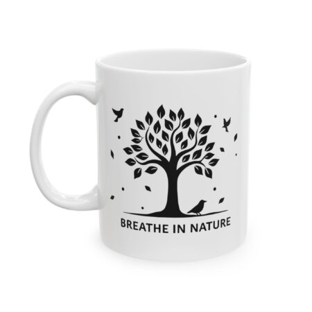 Nature-Themed Ceramic Mug - Breathe in Nature