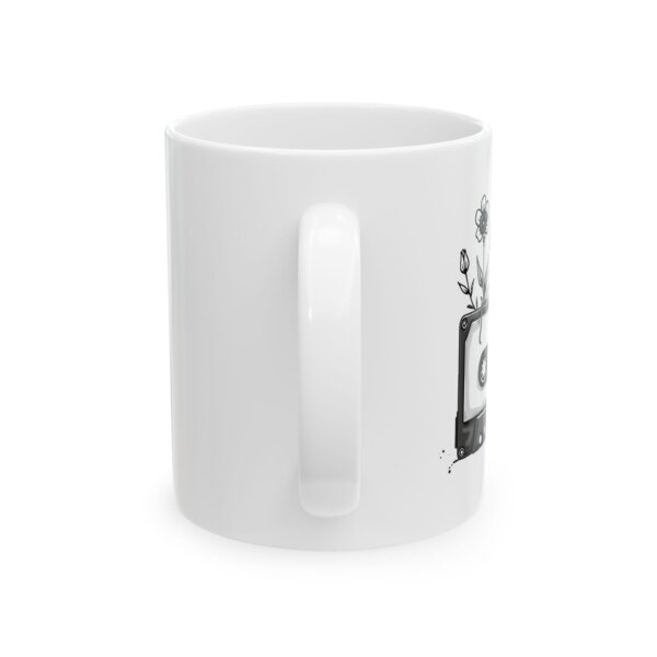 Nostalgic Cassette Tape Ceramic Mug - Vintage Art Lovers - Image 2