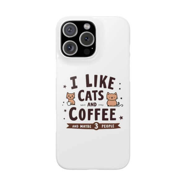 Cute Cat Slim Phone Cases - Coffee Lovers' Must-Have Gift