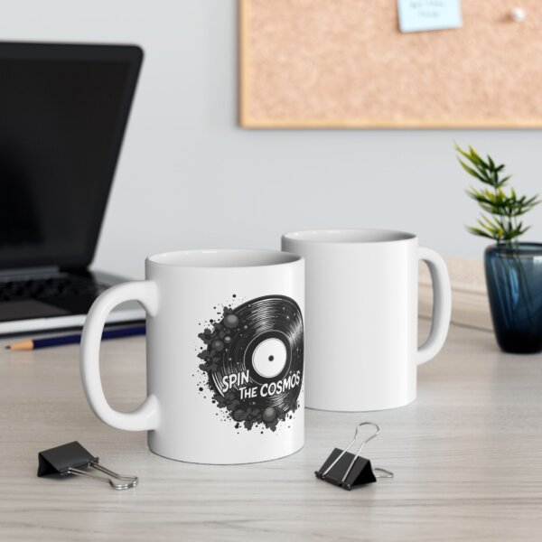 Cosmic Vinyl Record Ceramic Mug - Perfect for Space Enthusiasts - Image 4