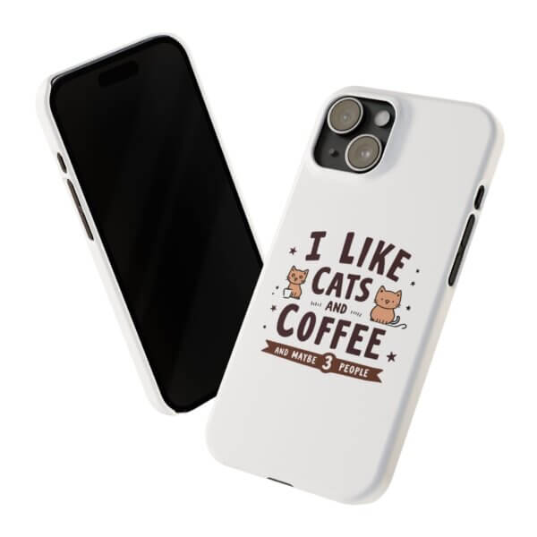 Cute Cat Slim Phone Cases - Coffee Lovers' Must-Have Gift - Image 13