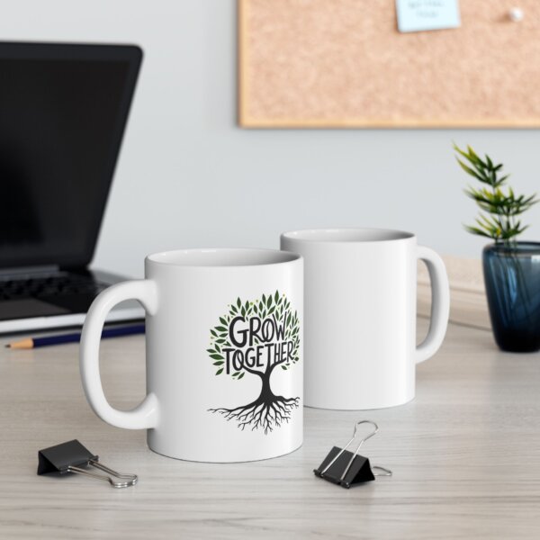 Unity Tree Ceramic Mug - Grow Together Message for Coffee Enthusiasts - Image 2