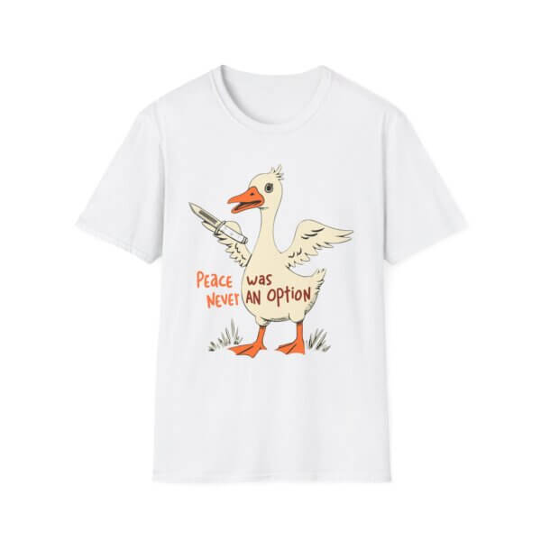 Peace Was Never An Option Goose Graphic T-Shirt - Image 3