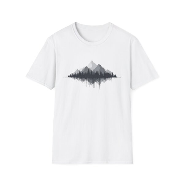 Nature Enthusiast Black & White Mountain T-Shirt - Image 2