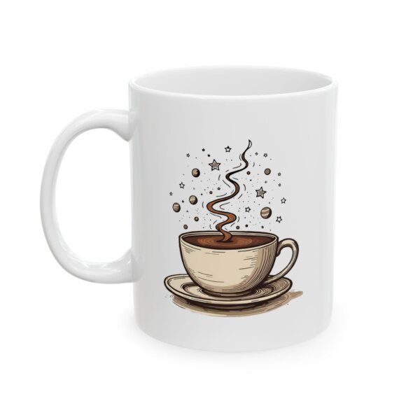 Starry Coffee Ceramic Mug - Vintage Whimsy for Coffee Enthusiasts - Image 3