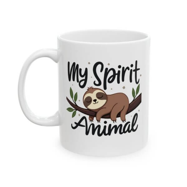 Cozy Sloth Ceramic Mug - Perfect for Coffee Lovers - Image 2