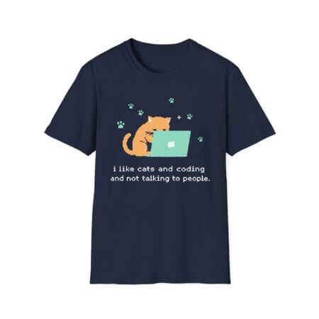 Cozy Cat Laptop T-Shirt - For Cat & Tech Lovers