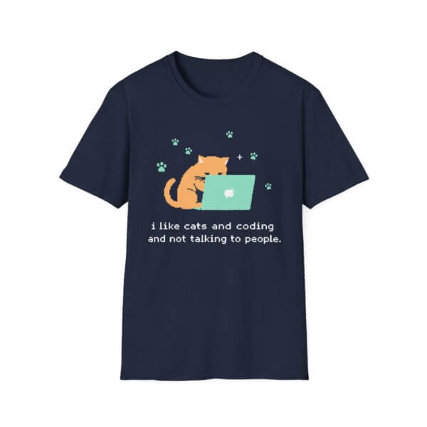 Cozy Cat Laptop T-Shirt - For Cat & Tech Lovers