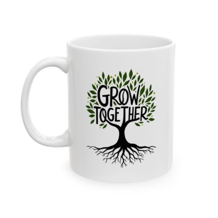 Unity Tree Ceramic Mug - Grow Together Message for Coffee Enthusiasts