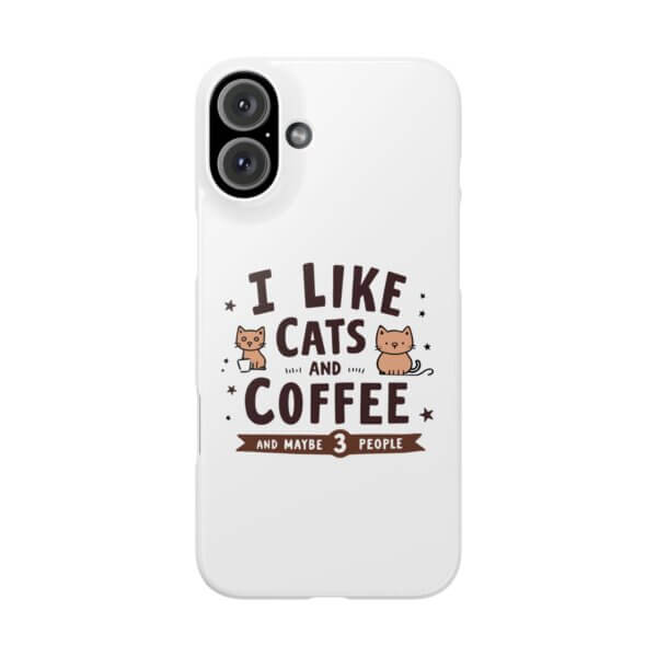 Cute Cat Slim Phone Cases - Coffee Lovers' Must-Have Gift - Image 19