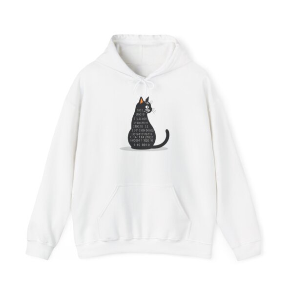 Black Cat & Numbers Hoodie - Geeky Cat Lovers