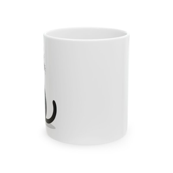 Black Cat & Numbers Design Coffee Mug - Image 2