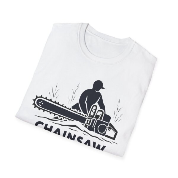 Chainsaw Wielding Man Graphic Tee - Image 4