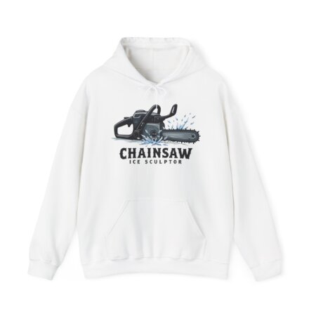 Chain Saw Ice Sculptor Hoodie - Black & White Design