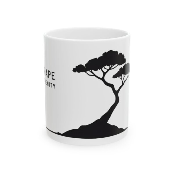 Tree & Shape Serenity Black White Coffee Mug