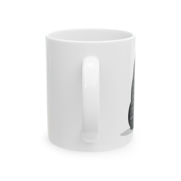 Black Cat & Numbers Design Coffee Mug - Image 3